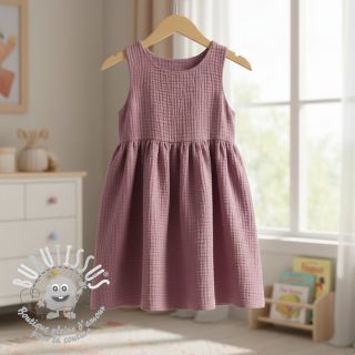 Tissu double gaze/mousseline lilac ORGANIC