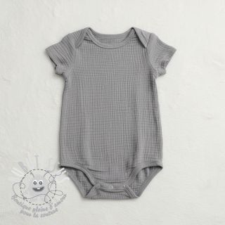 Tissu double gaze/mousseline grey ORGANIC