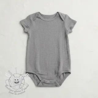 Tissu double gaze/mousseline grey ORGANIC