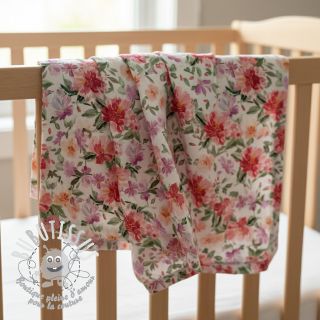 Tissu double gaze/mousseline Sunny flowers digital print