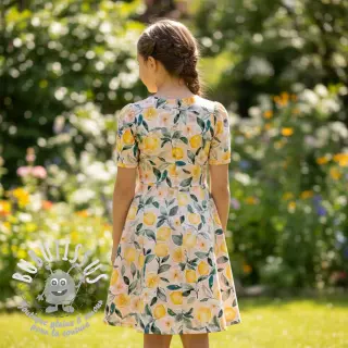 Tissu double gaze/mousseline Fresh lemons digital print