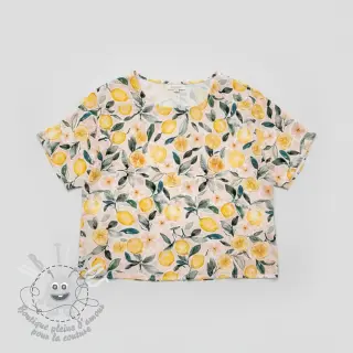 Tissu double gaze/mousseline Fresh lemons digital print