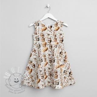 Tissu double gaze/mousseline Cuties design D digital print