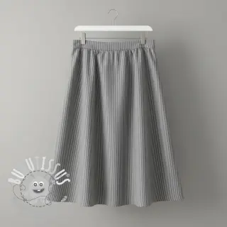 Tissu double gaze/mousseline YARN DYED Stripes grey