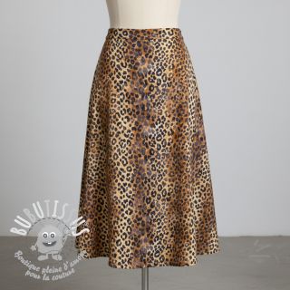 Tissu double gaze/mousseline Animal skin panther digital print