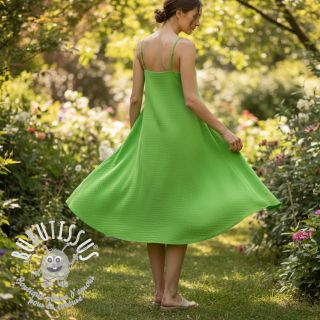 Tissu double gaze/mousseline NEON LIME ORGANIC