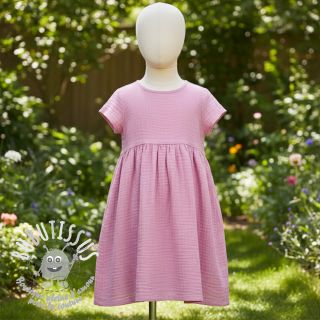 Tissu double gaze/mousseline light pink ORGANIC