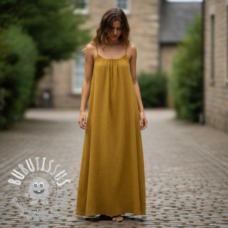 Tissu double gaze/mousseline gold ORGANIC