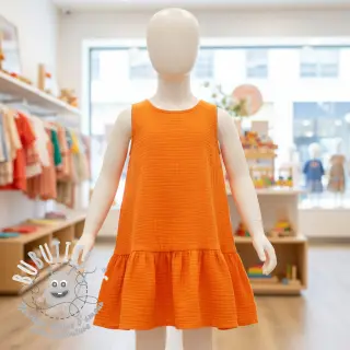 Tissu double gaze/mousseline neon orange