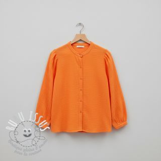 Tissu double gaze/mousseline neon orange