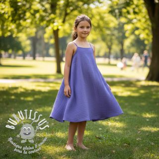 Tissu double gaze/mousseline lavender