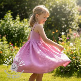 Tissu double gaze/mousseline light pink