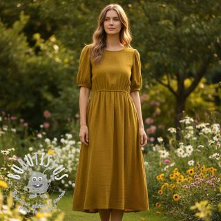 Tissu double gaze/mousseline gold