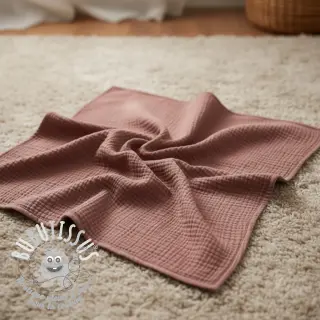 Tissu double gaze/mousseline old blush ORGANIC