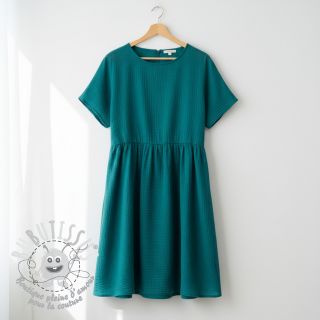 Tissu double gaze/mousseline dark cyan