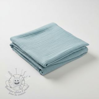 Tissu double gaze/mousseline teal