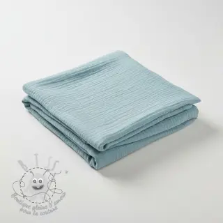 Tissu double gaze/mousseline teal
