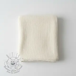 Tissu double gaze/mousseline butter