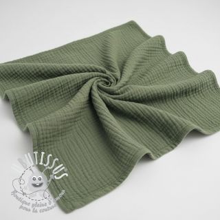 Tissu double gaze/mousseline pickle