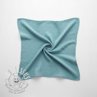 Tissu double gaze/mousseline blue shadow