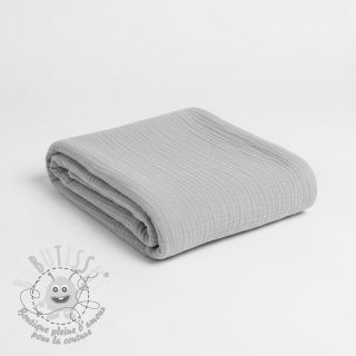 Tissu double gaze/mousseline light grey