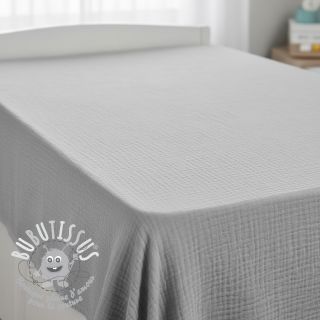 Tissu double gaze/mousseline light grey