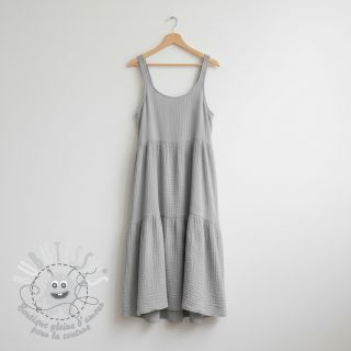 Tissu double gaze/mousseline light grey