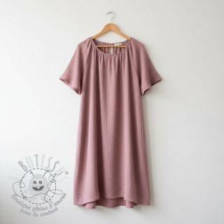 Tissu double gaze/mousseline lilac