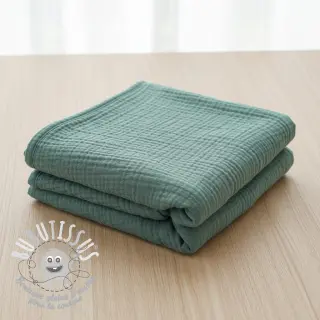 Tissu double gaze/mousseline green