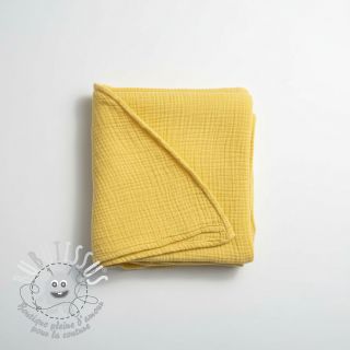 Tissu double gaze/mousseline soft yellow