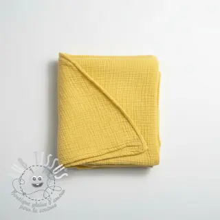 Tissu double gaze/mousseline soft yellow
