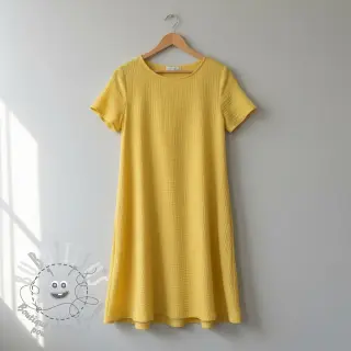Tissu double gaze/mousseline soft yellow