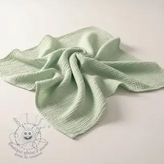 Tissu double gaze/mousseline mint