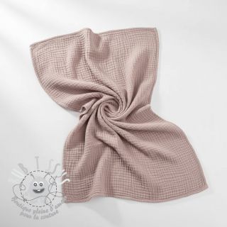 Tissu double gaze/mousseline old rose