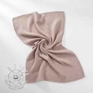 Tissu double gaze/mousseline old rose