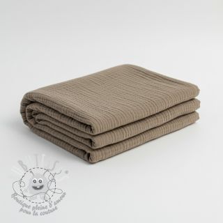 Tissu double gaze/mousseline sand ORGANIC