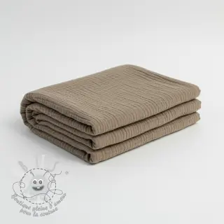 Tissu double gaze/mousseline sand ORGANIC