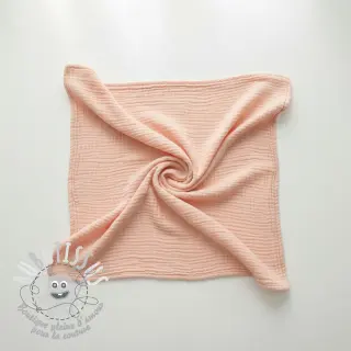 Tissu double gaze/mousseline light salmon ORGANIC
