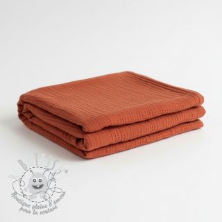 Tissu double gaze/mousseline terra ORGANIC