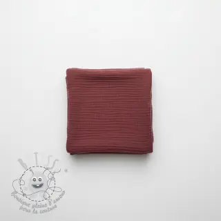 Tissu double gaze/mousseline rouge ORGANIC