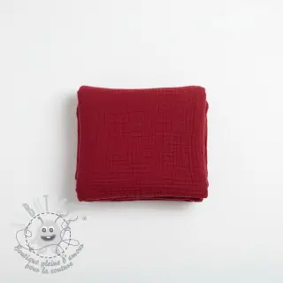 Tissu double gaze/mousseline red ORGANIC