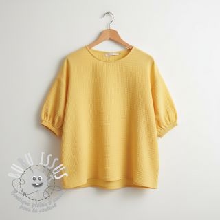 Tissu double gaze/mousseline soft yellow ORGANIC