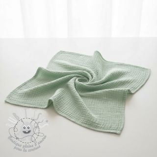 Tissu double gaze/mousseline mint ORGANIC