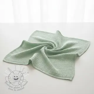 Tissu double gaze/mousseline mint ORGANIC