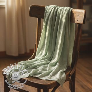 Tissu double gaze/mousseline mint ORGANIC