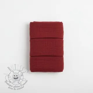 Tissu double gaze/mousseline bordeaux ORGANIC