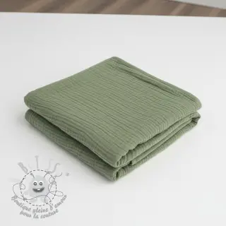 Tissu double gaze/mousseline pickle ORGANIC