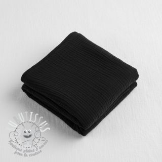 Tissu double gaze/mousseline black