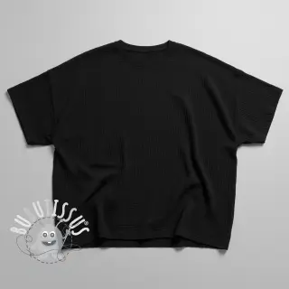 Tissu double gaze/mousseline black