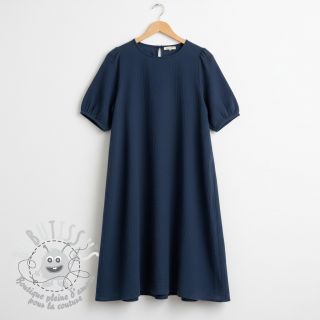 Tissu double gaze/mousseline navy